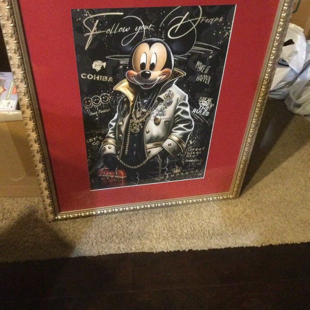 Mickey large and in charge wall art beautiful colors in a outstanding frame